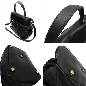Miu Miu Shoulder Black Handbag Leather Gold Bag